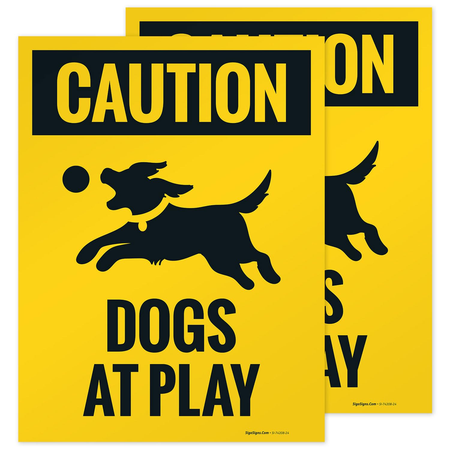 Amazon.com: Caution Dogs At Play Sidewalk Sign Kit, 18x24 Inches